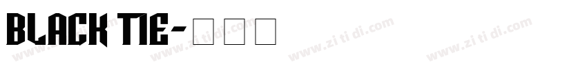 black tie字体转换